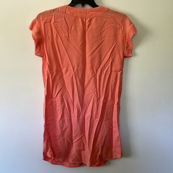 New Directions Peach Colored Short Sleeve Mini Dress - Picture 2 of 9